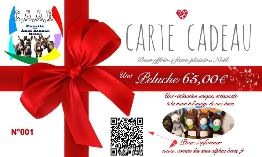 Carte cadeau peluches