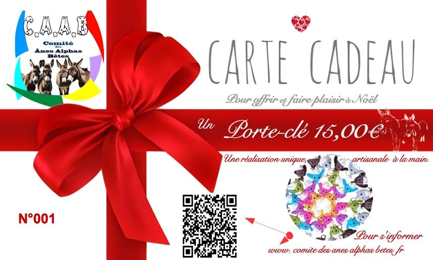 Carte cadeau porte cle
